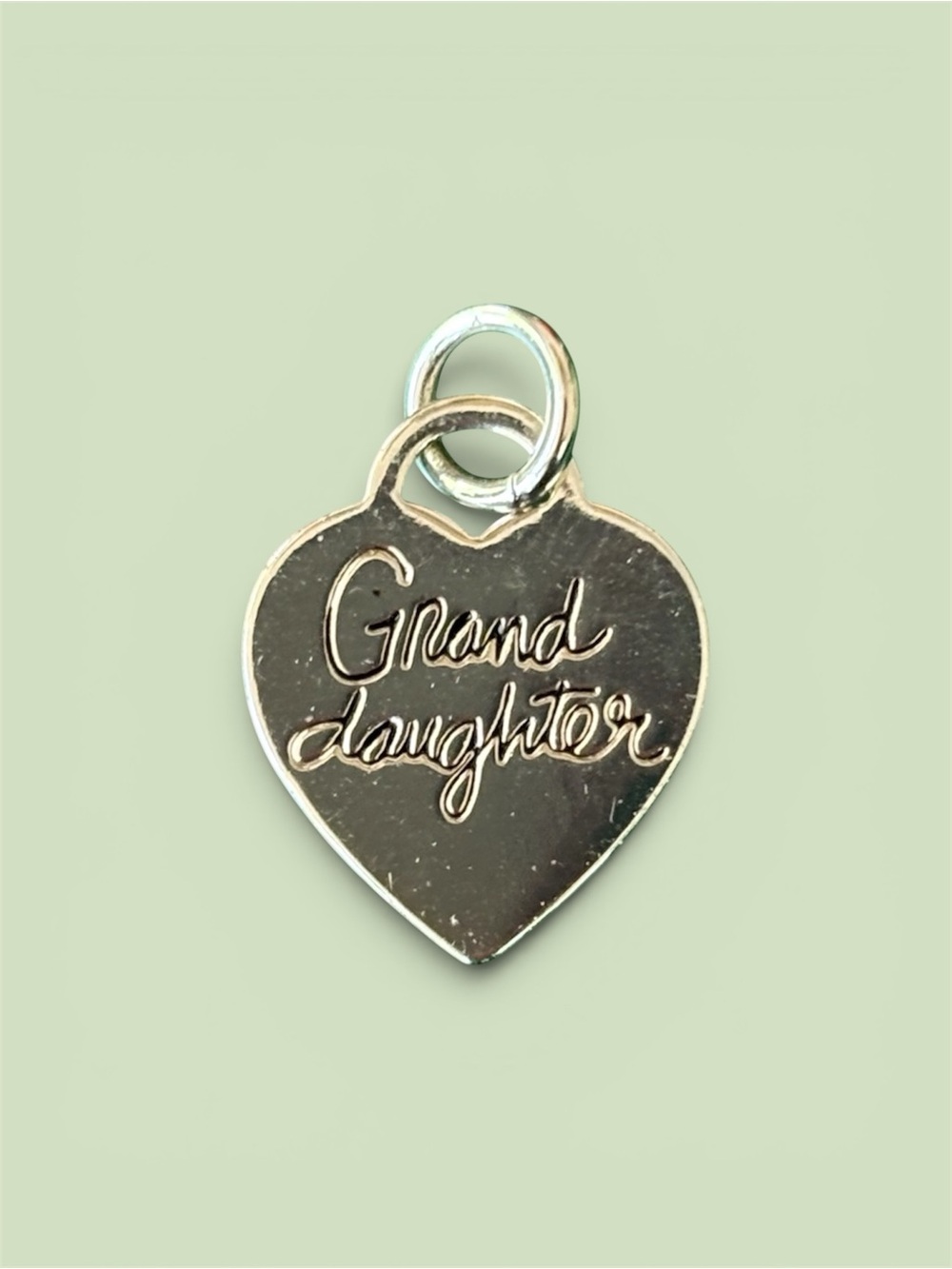 Swarovski Silver Heart 'Granddaughter' Pendant Charm